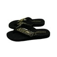 thumbnail image 6 of Juicy Couture Womens Smirk Animal Print Thong Flip-Flops, 6 of 8