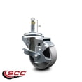 thumbnail image 2 of Semi Steel Swivel Grip Ring Caster - 3" Wheel & 7/16" Stem w/Brake, 2 of 2