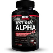 Test X180 Alpha v2 Testosterone Booster for Men, Testosterone Supplement with Testofen and Nitrates to Build Muscle and Strength, Boost Nitric Oxide, and Enhance Performance, Force Factor, 120 Tablets