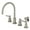 Brushed Nickel, variant on Kingston Brass KS8723DLBS Concord Double-Handle Widespread Kitchen Faucet with Brass Sprayer, Antique Brass