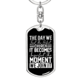 thumbnail image 5 of The Moment We Join Stainless Steel or 18k Gold Premium Swivel Dog Tag Keychain, 5 of 10