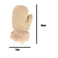 thumbnail image 5 of Fridja Boys Winter Knitted Gloves Children Solid Color Thickened Warm Gloves 1-4 Years Old, 5 of 6
