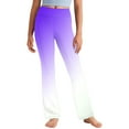 thumbnail image 2 of Odeerbi 2-13 Años Niñas Pierna Ancha Pantalones Yoga Gradiente Workout Danza Deportes Atlético Pantalones Elasticidad Lindo Alta Cintura Pantalones Pierna Recta, 2 of 9