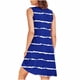 thumbnail image 5 of Camisón sin mangas con bolsillos y estampado para mujer, camisón plisado con cuello redondo, vestido de poliéster para mujer, 5 of 7