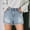 Blue, variant on HUPOM Shorts With Pockets For Women Skirt Shorts For Women Jean High Long Playing Blue XL