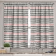 thumbnail image 2 of Ambesonne Abstract Valance & Curtain, Retro Lines Hipster, 55"x24", Black Coral White, 2 of 6