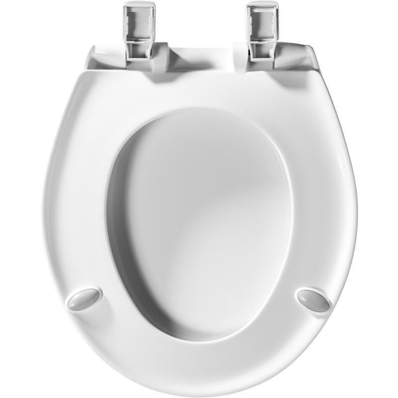 Mayfair Slow Close Round White Plastic Toilet Seat