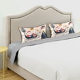 thumbnail image 3 of Yayeee Pillowcase King Size Set of 2 Satin Wrinkle Resistant Pillow Case, Beige Christmas Santa, 3 of 7