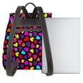 thumbnail image 3 of Yiaed Colorful Hearts Print Laptop Backpack for Women Slim Computer Bag Work Travel College Backpack Purse Fits 14 Inch Notebook, 3 of 4