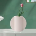 thumbnail image 3 of Jarrón de flores moderno, maceta, contenedor, jarrón artístico, soporte para flores secas para mesa Blanco, 3 of 5