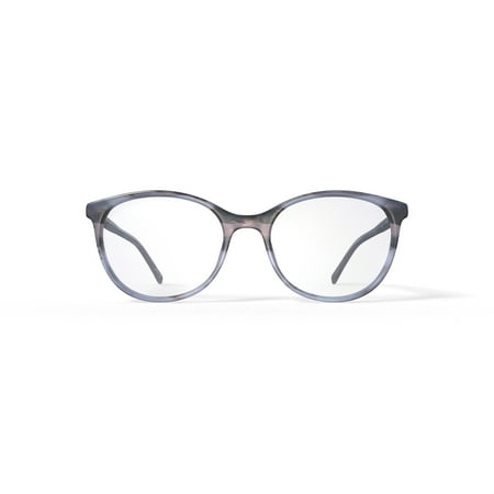 Flower Women's Basil Prescription Eyeglasses with Case, Grey/Brown