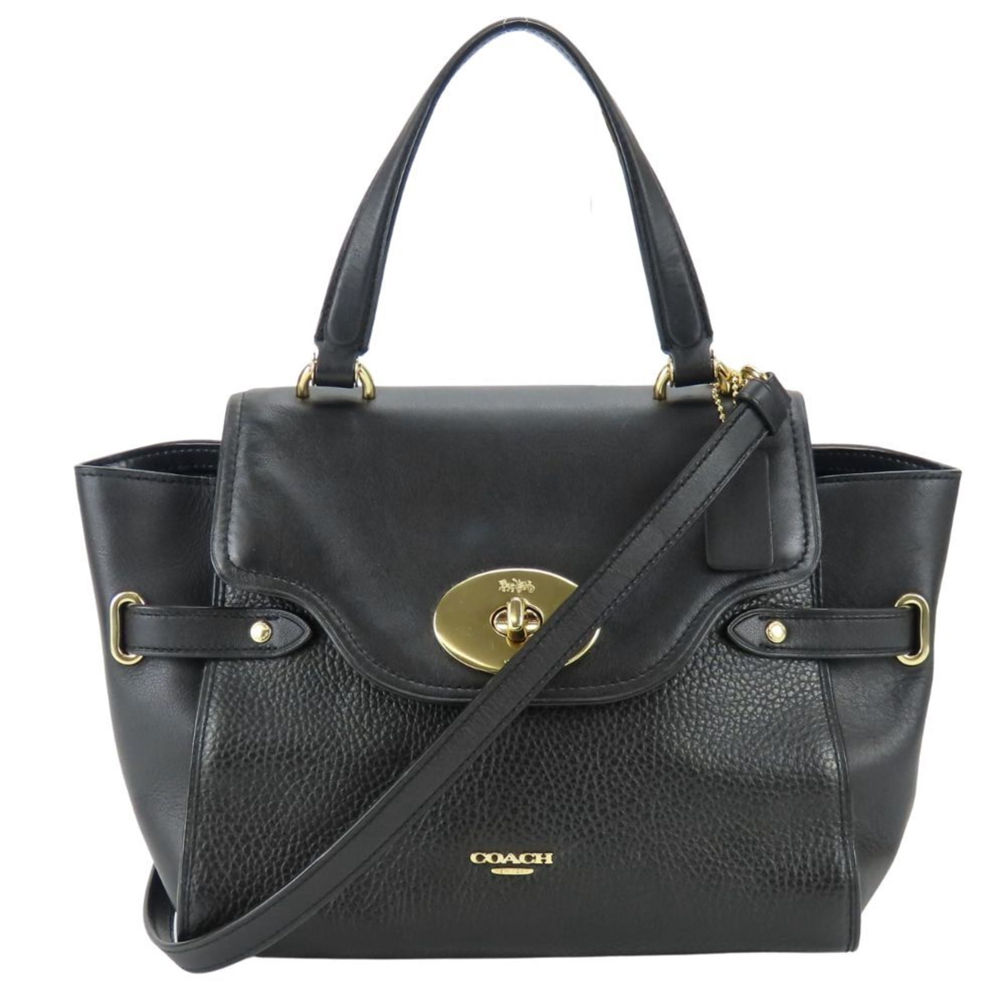 バッグ user_bea438af Pre-Owned COACH Tote Bag Shoulder F54758 BLK Black Leather