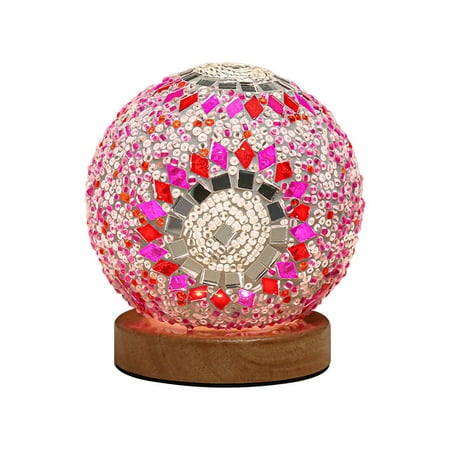 

FACAIII Warehouse Sale Glass Night Light Table Lamp Wooden Base Decorative Led Egg Shaped Desk Lamp USB Power Supply Home Decor Night Light For Living Bedroom Room