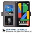 thumbnail image 2 of Compatible avec Google Pixel 4 TG Étui Portefeuille en Cuir à Rabat Porte-Cartes Support Accessoires pour Cellulaire Porte-Monnaie Fente pour Pièce d'Identité de Crédit Étuis de Téléphone pour Pixel1 Femmes Hommes Gris, 2 of 4