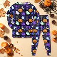thumbnail image 2 of Enyan Halloween Boys Pajamas Toddler Cute Pumpkin/Ghost Pajamas Long Sleeve Loungewear Sleepwear Set Kids Halloween Pajamas Boys(8-9 Years), 2 of 7