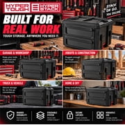 Hyper Tough Hyper Stack 2-Drawer Plastic Tool Box, Stackable Storage Organizer