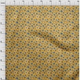 thumbnail image 4 of oneOone Coton Popeline Sergé Jaune Tissu Asiatique Rétro Floral Robe Tissu Imprimé Tissu par la Cour 56 Pouces de Large, 4 of 4