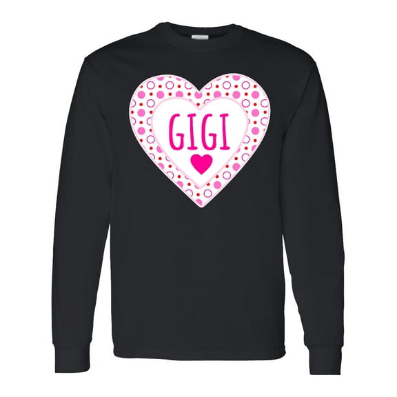 Inktastic Gigi Pink Valentine Hearts Long Sleeve T-Shirt
