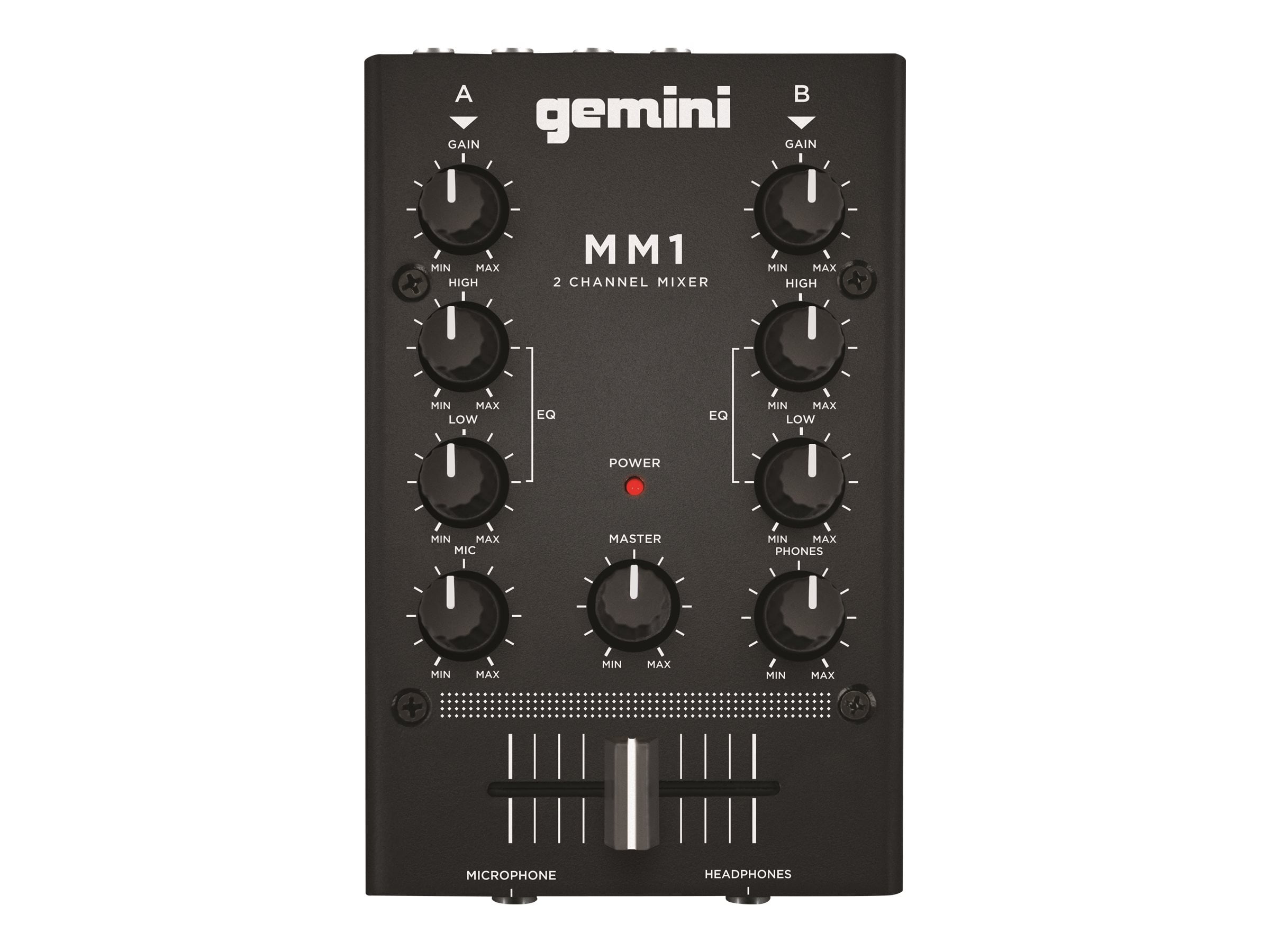 Gemini Sound MM1 Pro Audio Equipment 2 Channel Podcast Live Studio Mini Sound Mixer DJ