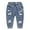 Blue-5085, variant on KIDSCOOL SPACE Retro Toddler Little Kid Rippd Holes Elastic Waist Fashion Jeans