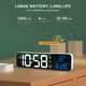 thumbnail image 4 of Reloj despertador digital para dormitorio, LED grande, con temperatura, 2 alarmas y 4 volúmenes. blanco, 4 of 9