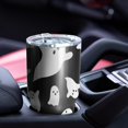 thumbnail image 4 of 30oz Black Halloween Ghosts with Boo Tumblers Stainless Steel Tumbler with Lid and Straw,Vacuum Insulated Double Wall Travel Tumbler Cups Mug with Cleaning Brush for Coffee,Tea, 4 of 7