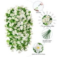 thumbnail image 2 of Artificial Fake Hanging Flowers Plants,2PCS Faux Silk Morning Glory Trailing Vines for Outdoor Decoration, 2 of 7