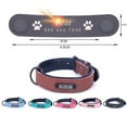 thumbnail image 2 of Labymos Transfrontalière Collier pour Animaux de Compagnie Chaud en Microfibre PU Lettrage en Cuir Collier Chien Personnalisé Anti-Perdu, 2 of 6