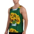 thumbnail image 2 of KLL Sunflowers in Bucket Print Men's Muscle Gym Workout Stringer Tank Tops Bodybuilding Fitness T-Shirts Tank Tops Men-4X-Large, 2 of 7