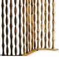 thumbnail image 4 of Contemporary 3 Panel Wooden Screen with Arched Pillar Design, Brown- Saltoro Sherpi, 4 of 5