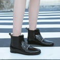 thumbnail image 1 of Zapatos de lluvia antideslizantes impermeables para mujer, decoración de nudo de moda, botas de tacón bajo de plástico Wmkox8yii  ghj527, 1 of 6