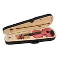 thumbnail image 4 of 4/4 Full Size Beginner Solid Wood Violin, Christmas Festival Gift Violin with Case Bow and Rosin for Kids Student (pink), 4 of 9