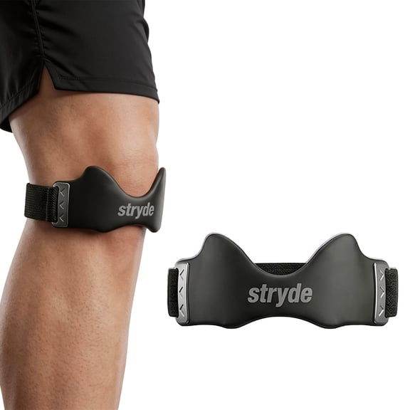 Stryde Precision Knee Strap – Adjustable Running & Fitness Knee Support, Breathable with Silicone Pad, Non-Slip, Black