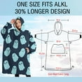 thumbnail image 4 of Oversized Wearable Blanket Hoodie,Halloween Ghost Pattern Sherpa Blanket Hoodie with Super Pockets,Super Warm Fuzzy Pullover for Women & Men, 4 of 6