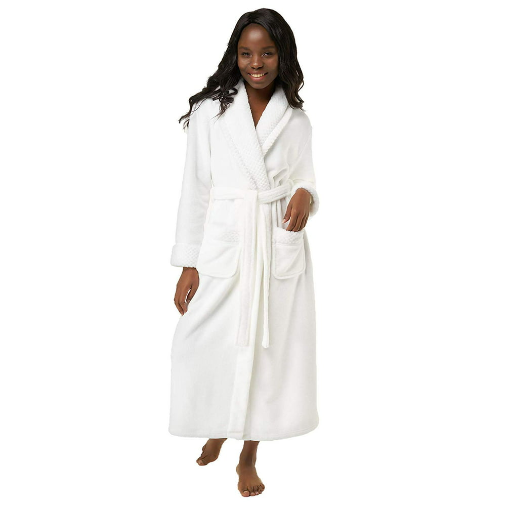Turquaz Linen - Women's Plush Soft Warm Fleece Bathrobe, Comfy Womens ...