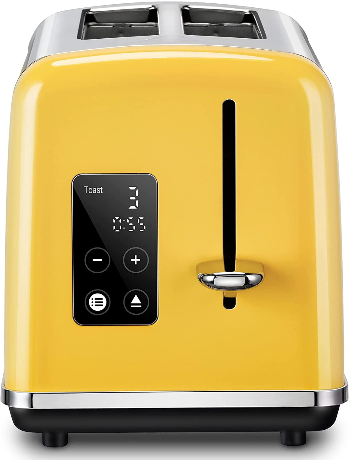 Full Touch LED Display Toasters 2 Slice, Stainless Steel Smart Toasters