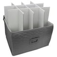 thumbnail image 4 of Sorbus Deluxe Stemware Storage - Quilted Gray Case for 12 - Protects and Transports Glasses & Flutes, 4 of 6