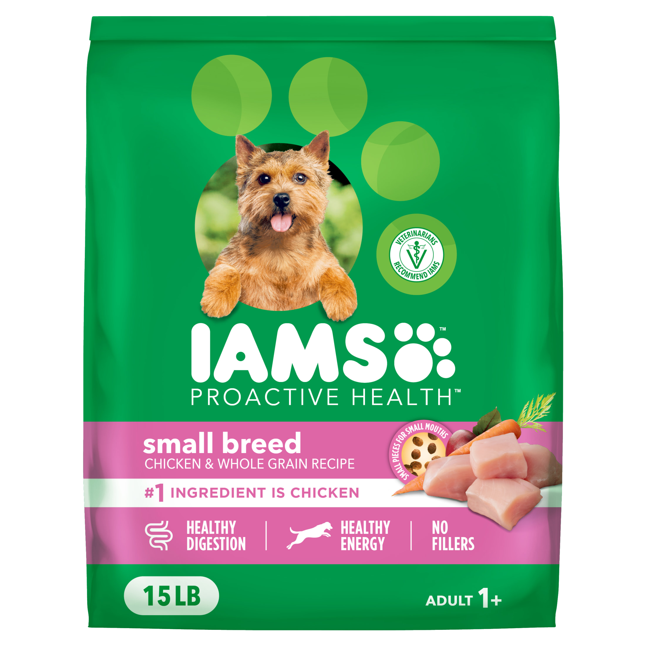 IAMS Proactive Health Small Breed Adult Dog Food, 15 lb photo 1