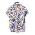 thumbnail image 6 of Awdenio Shirts for Men Floral Shirts Casual Tropical Beach Short Sleeve Funky Aloha Shirt Summer Holiday Vacation Party, 6 of 6
