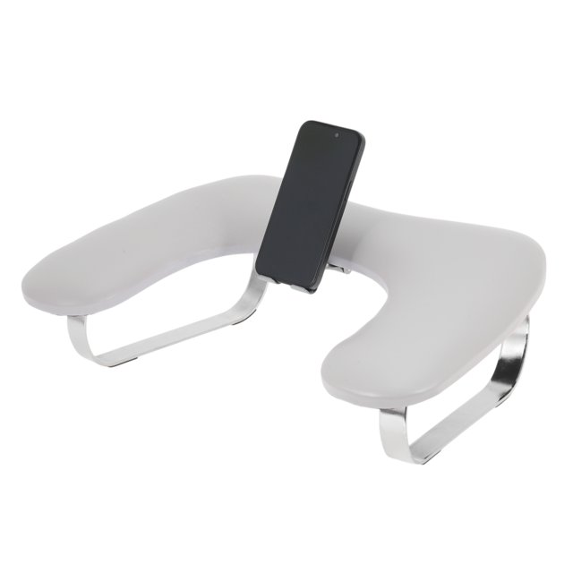 Reposa brazos de uñas Unique Bargains con soporte para teléfono móvil, reposamanos de manicura para técnicos de uñas con base estable en gris