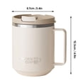 thumbnail image 4 of Insulated Coffee Mug with Lid, Travel Coffee Mug with Lid, Insulated Tumbler with Handle, Premium Thermal Travel Coffee Mug for Ice, Water, Tea for Home, Office - White, 4 of 10