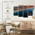 thumbnail image 4 of Elephant Stock Dock At Huntington Beach Wall Art - Horizontal Multi Panel Canvas - Living Room Wall Decor - Nautical Multi Panel - Beige And Blue Decor - 36" x 22", 4 of 4