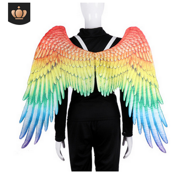 Ailes d'Ange 3D Saint-Valentin Enfant Fée Noir Blanc Ailes Adulte Robe Déguisement Plume Accessoire Cosplay