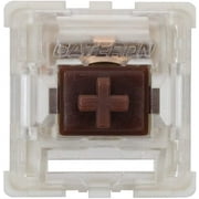 Gateron ks-9 Mechanical Key Switches for Mechanical Gaming Keyboards | Plate Mounted (Gateron Silent Brown, 90 Pcs)