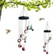 thumbnail image 5 of Comedero para colibríes Campanas de viento | Decoración colgante de exterior | Colorido atrayente de pájaros resistente a la intemperie para jardín, patio, patio, balcón | Gancho fácil para colgar |, 5 of 6