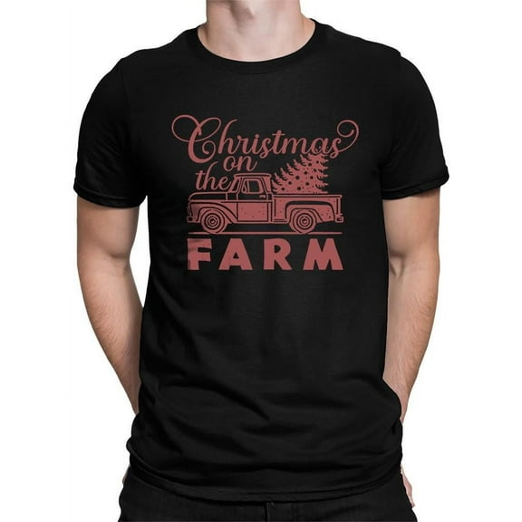 Vintage Farm Holiday Christmas T-shirt Men's