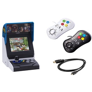 NEOGEO Mini Pro Player Pack Bundle - International Version - Includes 2 Game Pads (1 Black & 1 White) and HDMI (Best Classic Console Games)