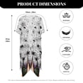 thumbnail image 6 of HELLHERO Half Sleeve Casual Lightweight Swimsuit Cover Up for Beach High Quality Fabrics Cardigan Bathing Suit Cover Up Spider Web, 6 of 6