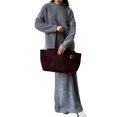 thumbnail image 3 of Women'S Casual 2 Pieces Set Crewneck Sweater and Fishtail Skirt Knit Outfits for Fall Winter Fashion Dark Gray S, 3 of 8