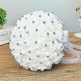 thumbnail image 5 of Artificial Wedding Bouquets Hand Made Rose Flower Rhinestone Bridesmaid Bridal Wedding Bouquet De Mariage Wedding Accessories, 5 of 5